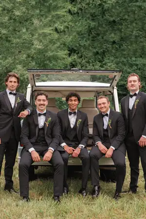 5 groomsmen that were all helped using a JFW referral dealer.