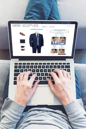 Person setting up their event on a computer at home