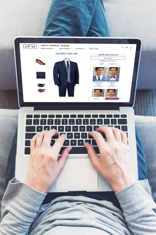 Person setting up their event on a computer at home