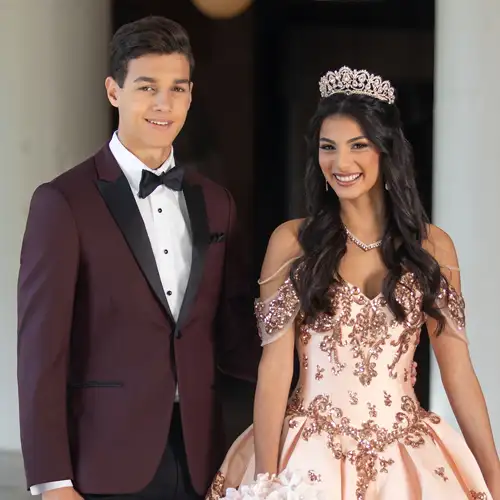 Honor Escort wearing a tuxedo that he got in a free JFW promotion.